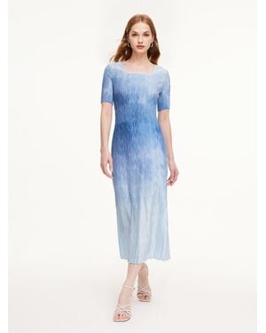 GOELIA Pleated Maxi Dress - Blue