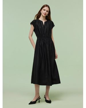 GOELIA 18Mm Xiang Yun Silk Elastic Waist Maxi Dress - Green