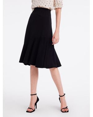 GOELIA Stretch Knit Fishtail Skirt - Black