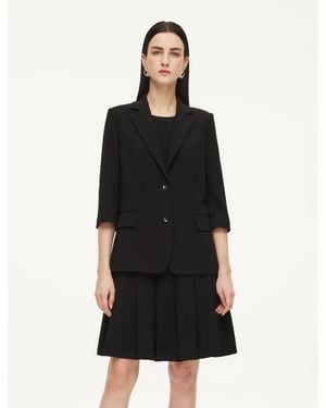 GOELIA Triacetate Blend H-Line Blazer - Black