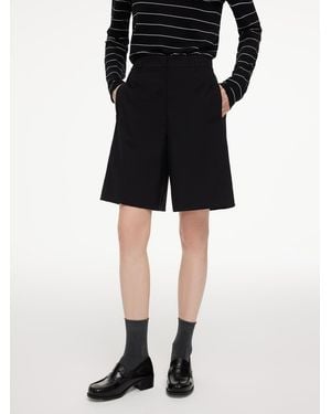 GOELIA Machine Washable Wool Bermuda Shorts - Black