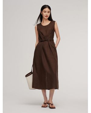 sleeveless draped front asymmetric hem dress donna morgan for maggy Donna Morgan Women's One-Shoulder Midi Dress - Vivacious