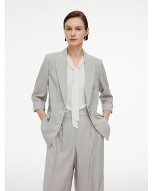 GOELIA Triacetate Blend H-Line Blazer - White
