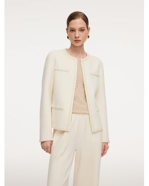 GOELIA Cashmere Wool Blend Double-Faced Jacket - Natural
