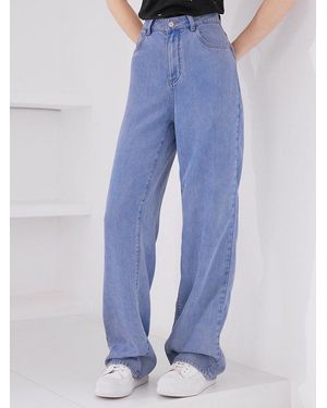 GOELIA Tencel Straight-Leg Jeans - Blue