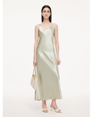 GOELIA 100% Acetate Slip Maxi Dress - Green