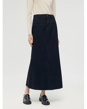 GOELIA Denim Mermaid Skirt - Blue