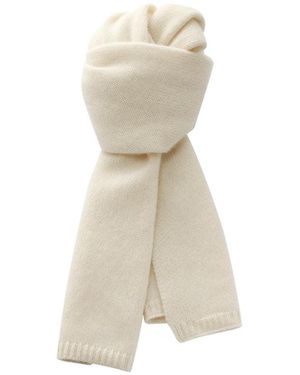 GOELIA 100% Cashmere Plain Scarf - White