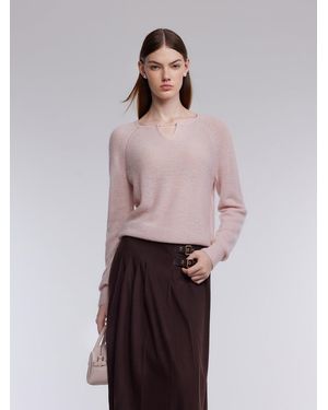 GOELIA 100% Cashmere Sequins Sweater - Pink