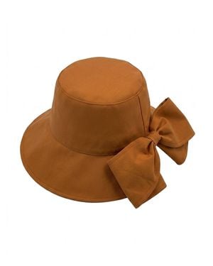 GOELIA Bowknot Detail Bucket Hat - Brown
