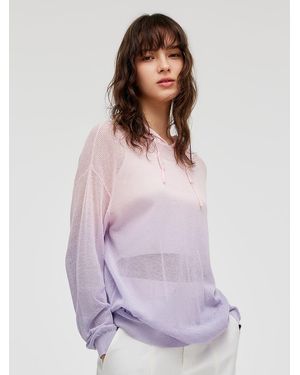 GOELIA X Christine Phung Knitted Hoodie And Tank Top Two-Piece Set - Multicolor
