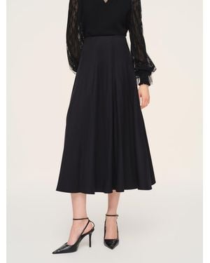GOELIA Cashmere Wool Blend Stretch Skirt - Black