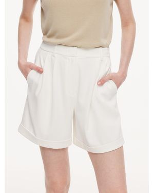 GOELIA Four-Way Stretch A-Line Shorts - White