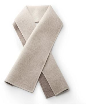 GOELIA Wool Blend Gradient Reversible Scarf - White