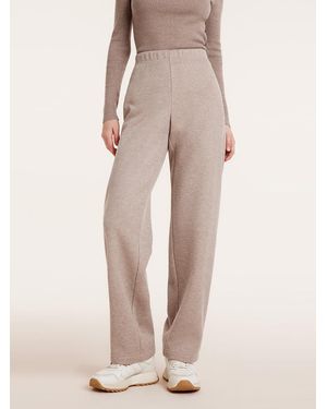 GOELIA Knit Straight Full Length Pants - Pink
