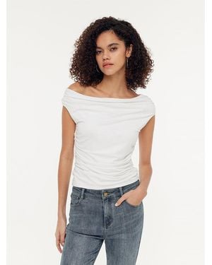 GOELIA Modal Off-Shoulder Top - White