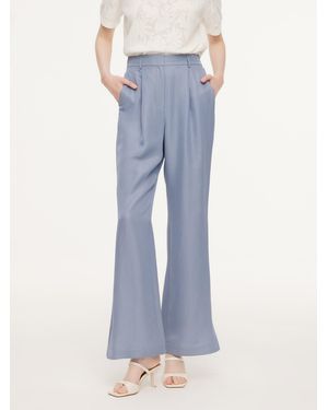 GOELIA Acetate Tencel Linen Blend Suit Pants - Blue