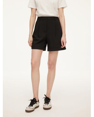 GOELIA Stretch Adjustable Waist A-Line Shorts - Black