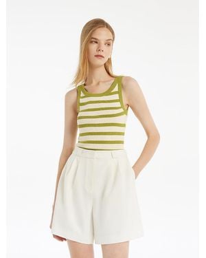GOELIA Striped Knitted Tank Top - Metallic