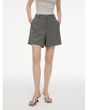 GOELIA Triacetate Blend A-Line Shorts - Gray