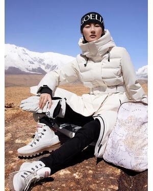 GOELIA Long Hooded Goose Down Garment - White
