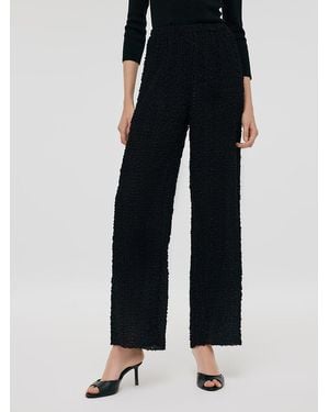 GOELIA 25 Momme Mulberry Silk Straight Leg Pants - Black