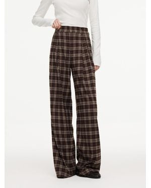 GOELIA High-Waisted Plaid Pants - Multicolor