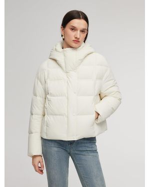 GOELIA Windproof Hooded Goose Down Jacket - Natural