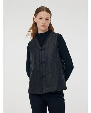 GOELIA Xiang Yun Silk Vest - Blue