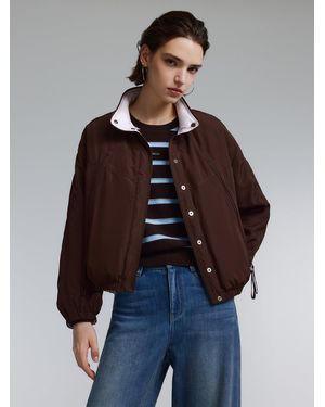 GOELIA [Preview] Reversible Goose Down Baseball Jacket - Blue