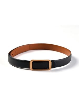 GOELIA Minimalist Reversible Leather Belt - Brown