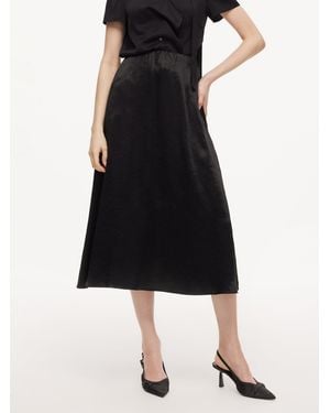 GOELIA 100% Acetate A-Line Skirt - Black