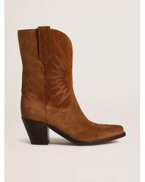 Golden Goose Low Wish Star Boots - Brown