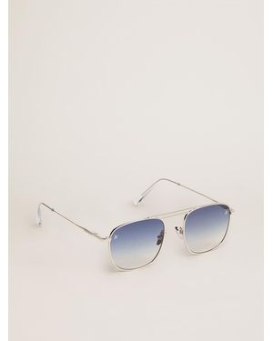 Golden Goose Sunframe Roger Aviator Model With Frame - Blue