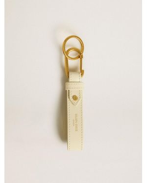 Golden Goose Worn Keyring - Natural