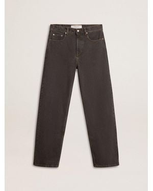 Golden Goose Jeans Grigio Scuro Da Uomo Twist Crease-Wash Denim, Uomo, Taglia