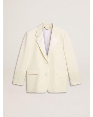 Golden Goose Single-Breasted Oversize Jacket - Natural