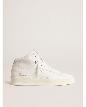Golden Goose Mid-Stardan Uomo Bio-Based Con Stella E Talloncino Bianchi, Uomo, Taglia - Neutro
