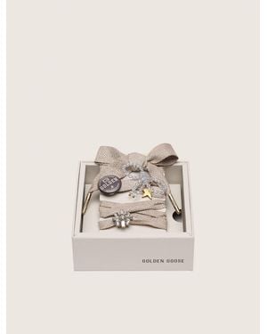 Golden Goose Skins Laccio Con Charm E Spilla, Donna, Taglia - Neutro