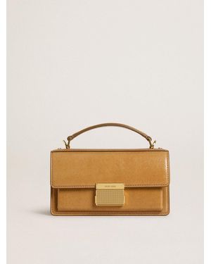 Golden Goose Petit Sac Venezia En Cuir Couleur Tabac Avec Détails Dorés, Femme, Taille - Neutre