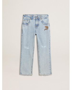 Golden Goose Boys' Light Denim Jeans - Blue