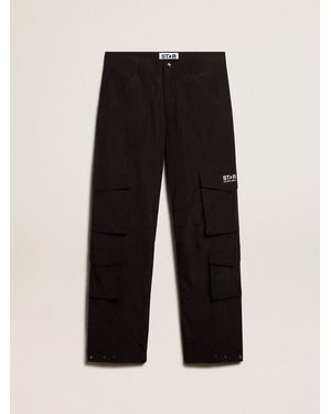 Golden Goose Colored Ripstop Nylon Cargo Pants - Black