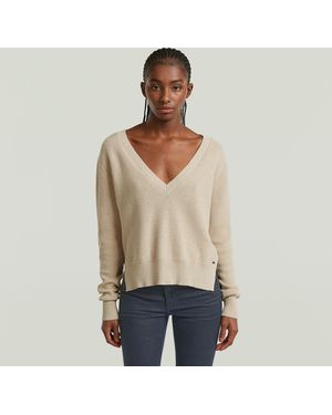 G-Star Pull Boxy V-Neck - Neutre