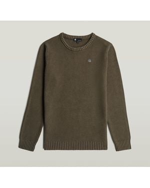 G-Star Garment Dyed Structure Knit - Green