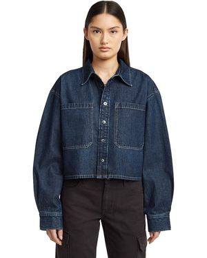 G-Star Boxy 2-Pocket Overshirt Worn - Blue