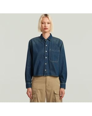 G-Star Boxy Relaxed 1-Pocket Shirt - Blue