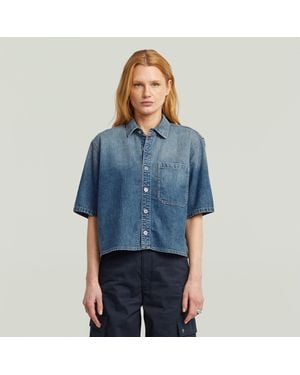 G-Star Boxy Relaxed 1-Pocket Shirt - Blue
