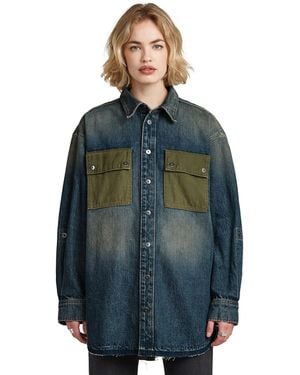 G-Star Panel Overshirt - Blue