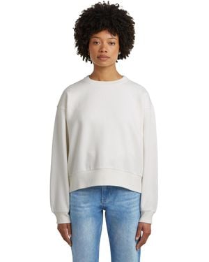 G-Star Premium Core Cropped Loose Sweater - White