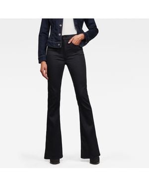 G-Star 3301 High Flare Jeans - Zwart
